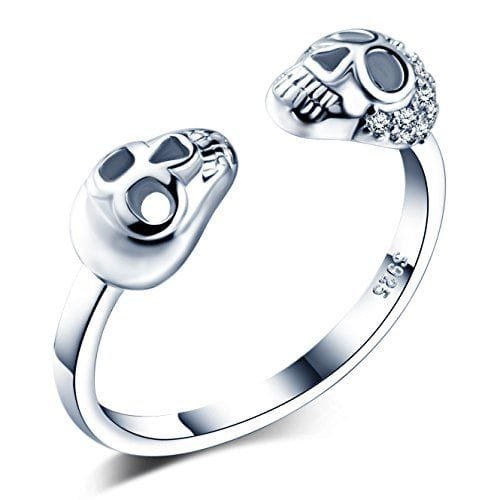 Infinite U: Anillo de Calavera en Plata de Ley 925 para Mujer con Circonita Cúbica