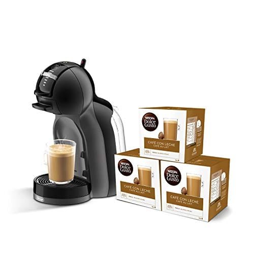 Cafetera de cápsulas 15 bares de presión color negro y gris