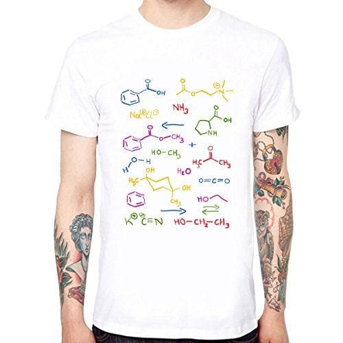 Camiseta con diseño elementos químicos