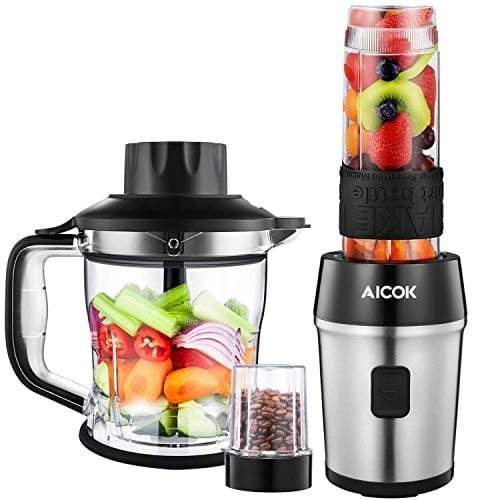 Aicok batidora de vaso 700w, 3 en 1 batidora multifuncional por solo 27,99€