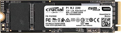 Crucial P1 – SSD de 1 TB NVMe, PCIe, M2