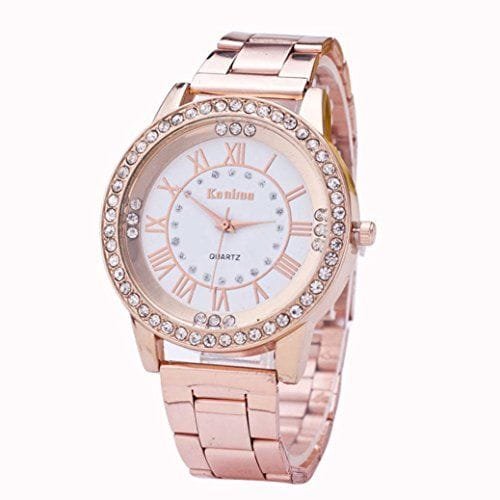 Reloj De Cuarzo Analógico De Cuarzo FAMILIZO Mujeres Hombres Elegante Moda De Cristal Rhinestone