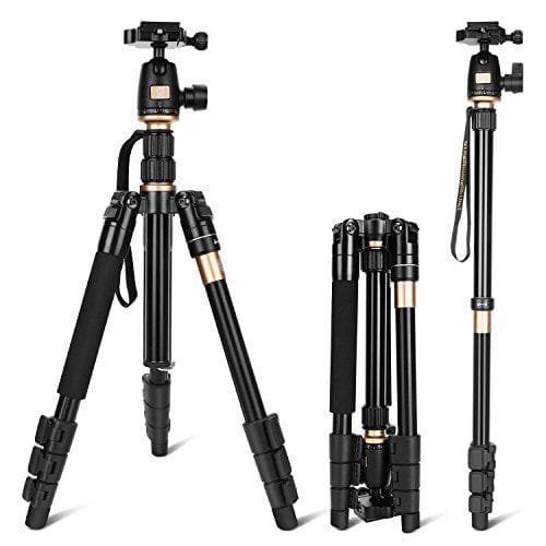 Trípode compacto LOETAD (de 39 cm a 133 cm) convertible en monopié