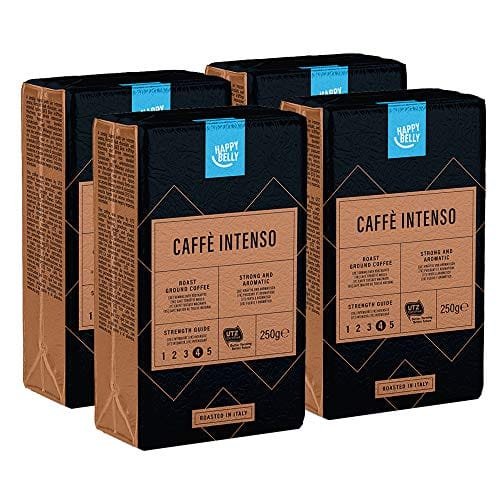 Marca Amazon – Happy Belly Café molido «Caffè Intenso» (4 x 250g)