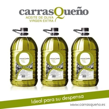 Caja 3 Garrafas 5 litros Carrasqueño Aceite de Oliva Virgen Extra – Garrafa 5L AOVE