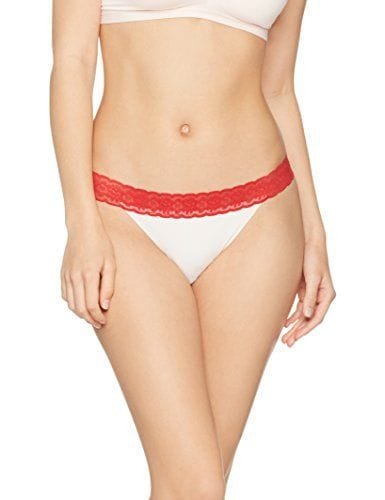 IRIS & LILLY Tanga con Encaje Seamless para Mujer