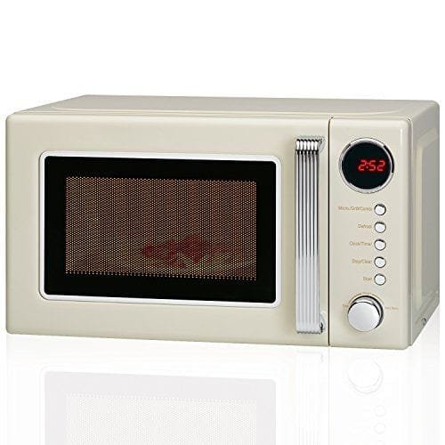 Microondas con grill 20 litros retro estilo vintage, 700/1000W