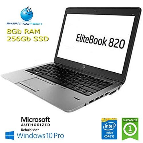 Notebook EliteBook 820 G2 Core i5-5300U 8 GB 256 GB SSD 12.1in Windows 10