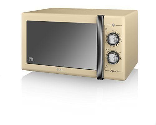 SWAN Retro Manual Microwave, 25 Litre, 900 W, Cream by Swan Products mejor precio