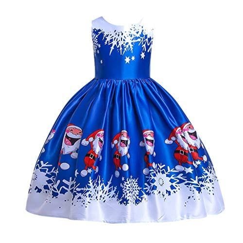 Vestido De Princesa Sin Mangas De Cuello Redondo para Navidad