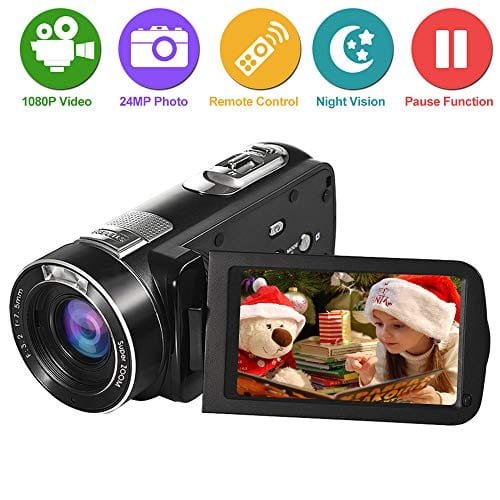 Videocamara Videocámara Cámara de Video Full HD 1080p 24.0MP 18x Zoom Digital 3.0