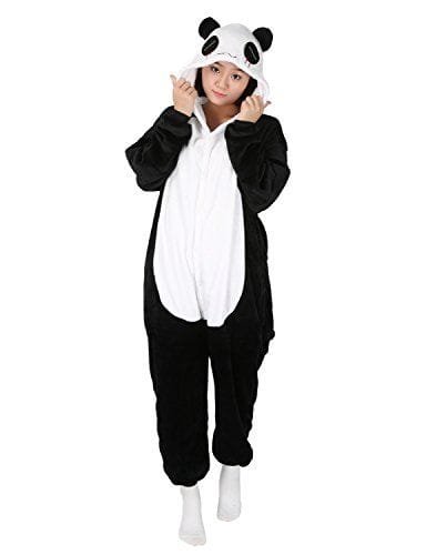 Disfraz de oso panda onesie para adulto