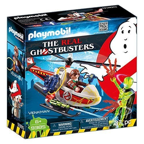 PLAYMOBIL Ghostbusters Venkman con Helicóptero y Chorros de Agua Reales