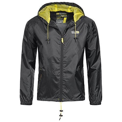 Geographical Norway Nijak Chaqueta para lluvia para hombre Outdoor Casual con capucha