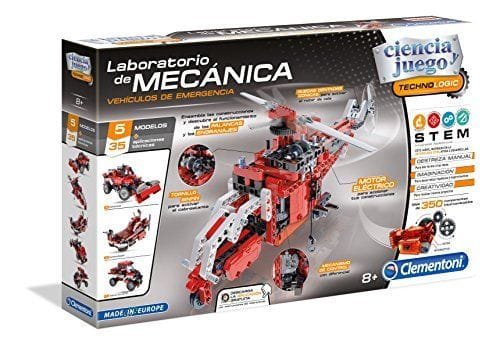 Clementoni- Ciencia y Juego Laboratorio de mecánica, vehículos de Emergencia