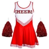 Disfraz de animadora uniforme High School Musical Con Pompones 6 Colores