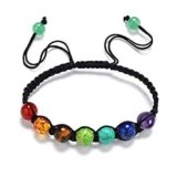 HARRYSTORE 7 Chakras Pulsera Ajustables Yoga Jade ágata