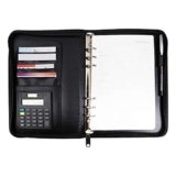 Agenda Organizador Personal A5 Cuero Sintético Negro