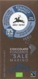 Alce Nero – Tableta de chocolate negro con sal marina BIO, 50 gr