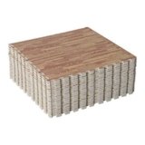 Alfombra Puzzle Marrón para Niños o Gimnasio con 24 Piezas Antideslizante