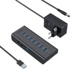Aukey hub usb 3.0 7 puertos superspeed 5gbps con adaptador de corriente solo 20,99€