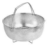 Cestillo multiusos de acero inoxidable para una cocina al vapor.