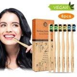 Cepillo dientes bambu, paquete de 6 cepillos de dientes por solo 8,49€