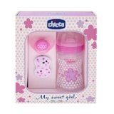 Set de regalo con biberón, chupete y clip de silicona Chicco Wellbeing