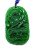 Collar con colgante de jade verde natural tallado a mano con dragón.