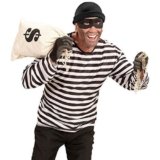 Disfraz de atracadora de banco para mujer