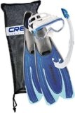 Cressi Agua Set Blue Conjunto de Snorkeling con Tuba, Máscara y Aletas