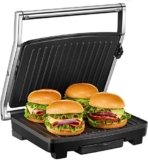 Placas de Grill Electricas Antiadherentes 1500W con Capacidad para 4 Sándwiches Tostadoras