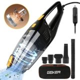 Geker aspirador mano de coche, aspiradora automotriz 6 kpa, solo 31,99€