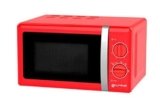 Grunkel MW-20RF – Microondas de diseño vintage de 20 litros de capacidad y 700W, color rojo