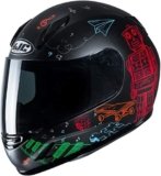Casco Helmet HJC JUNIOR CL-Y WAZO BLACK/RED S