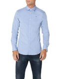 Camisa chico Hilfiger Denim Original Stretch Camisa para Hombre, Azul (Lavender Lustre), M: Elegancia y Comodidad en Cada Detallepara vestir