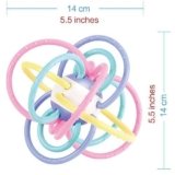 Juguete Mordedor Para Bebés de +0 Meses a 1 año Bebé Recién Nacido Aro Mordedor Con Sonajero Pelota Sensorial.