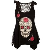 Camiseta Calavera Mujer