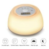 Luz de Noche Despertador Lámpara de Mesa VADIV WL02 con Funciones de Simulación