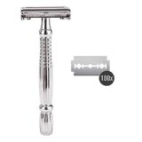 Marca Amazon – Solimo Maquinilla de doble filo clásica con 100 cuchillas
