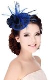 Tocado Azul Electrico Boda
