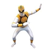 Traje de Power Ranger Blanco Morphsuits Adulti ufficiali