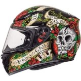 MT CASCO REVENGER SKULL NEGRO Y ROJO