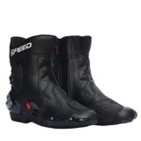 Mylujo Botas de Moto Hombre, de Piel, para Motocicleta, Motocross, Todoterreno