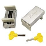 Pack de 2 cerraduras correderas para ventanas con tapón de seguridad