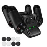 PECHAM Mini Cargador para DualShock 4: Estación de Carga USB con LED para PlayStation 4