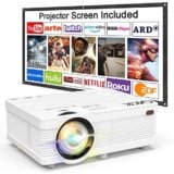 Proyector Mini con Pantalla de Proyección QKK