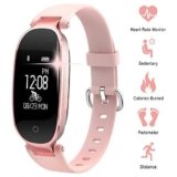 Pulsera Monitor de Actividad Pulsómetro y Podómetro para Mujeres Impermeable IP67, con Bluetooth Contador de Pasos y Monitor de Sueño para Smartphones con Android e iOS: iPhone, Samsung de WOWGO.
