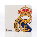 Real Madrid Alfombrilla para Ratón – Producto Oficial con el Escudo del Equipo de Color Blanco