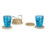 Seis salvamanteles con Soporte Relaxdays Posavasos